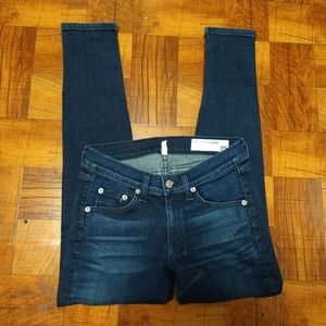 Rag & Bone Southport Blue Jeans Zipper Capri Skinny Women's Size 25